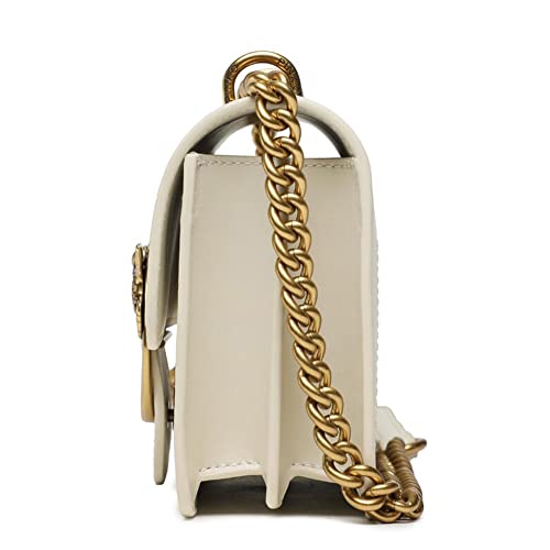 Pinko Women's Love One Mini Dc Calf Bag, Z14q_White Silk-Antique Gold, 0