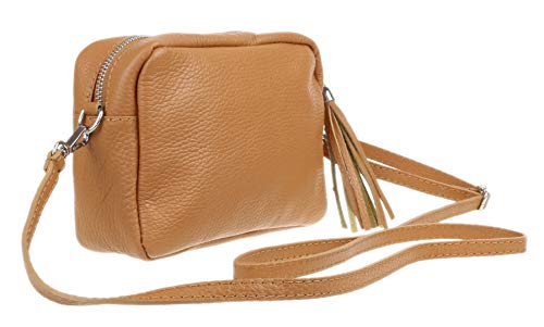 Girly Handbags Womens Tassel Plain Crossbody Bag - Tan