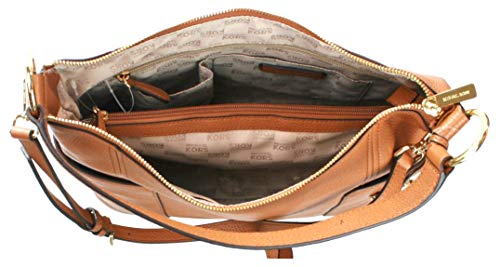 Michael Kors Anita Hobo Shoulder Bag Medium Handbag Pebbled Leather (Tan) Brown