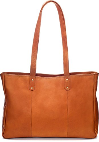 Le Donne Leather Adult's Traveler Tote, Tan