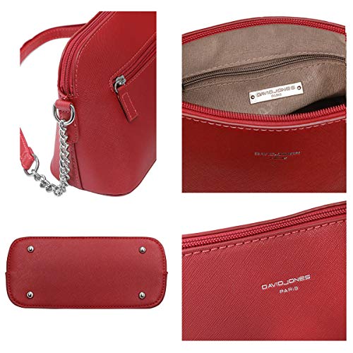 Red Designer Crossbody Bag - Chain Shoulder Handbag