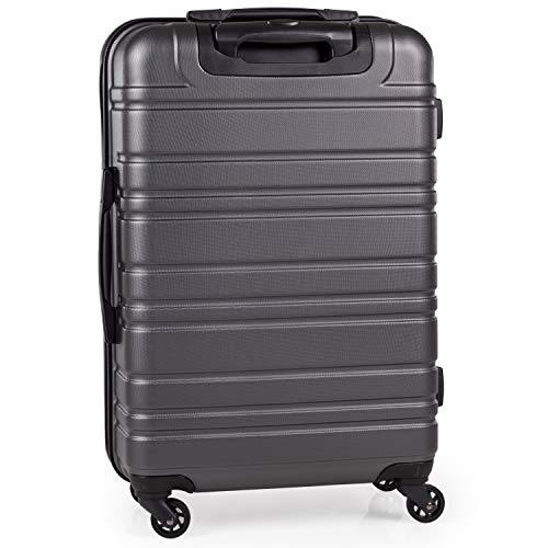 Designer Handbag: Grey 26" Hard Shell Luggage