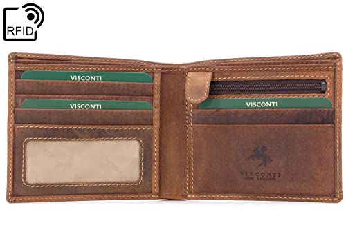 VISCONTI Men's Shield Leather Wallet in Gift Box