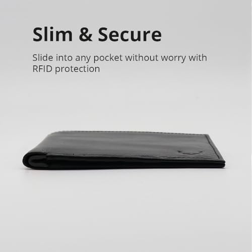 PELLE TORO Slim Men's Wallet: Handmade Napa Leather, RFID