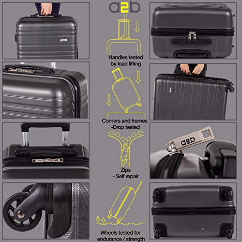 Designer Handbag: Grey 26" Hard Shell Luggage