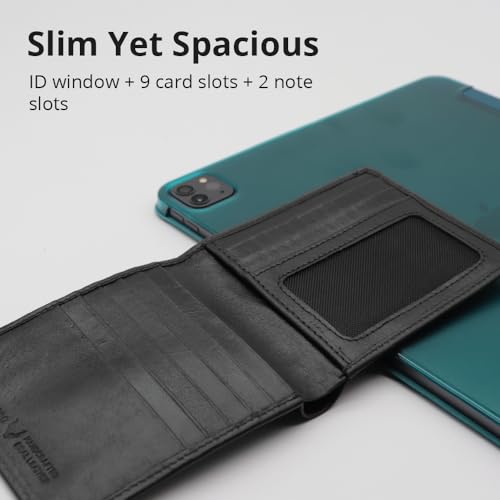 PELLE TORO Slim Men's Wallet: Handmade Napa Leather, RFID