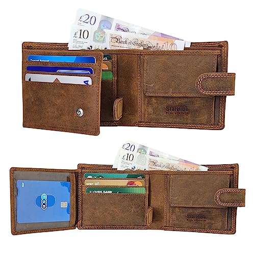 Men's Genuine Leather Wallet with RFID Blocking | 710 Brown