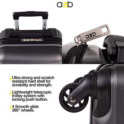 Designer Handbag: Grey 26" Hard Shell Luggage