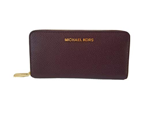Damson Michael Kors Pebbled Leather Continental Wallet