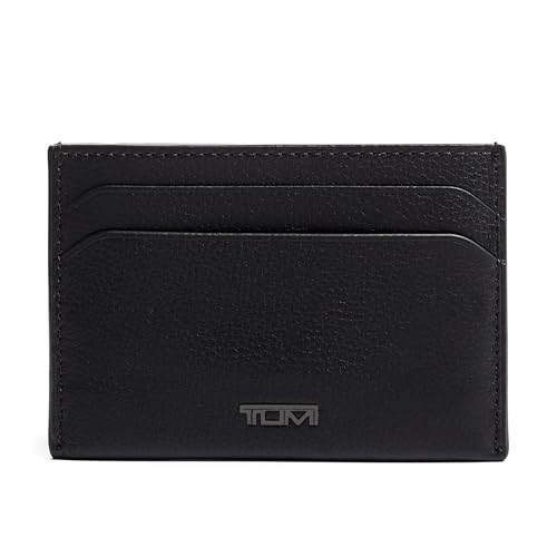 TUMI Black Texture Money Clip Card Case, Rfid