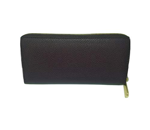 Damson Michael Kors Pebbled Leather Continental Wallet