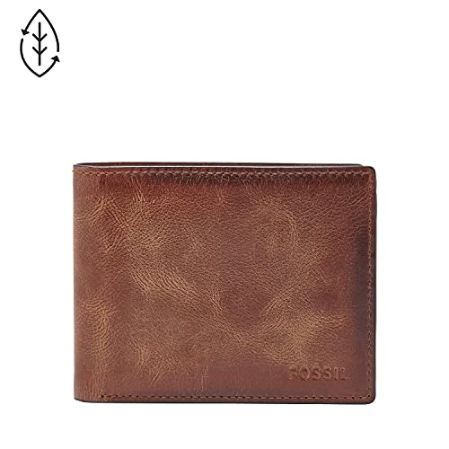 Fossil Brown Men's Derrick Bifold Designer Handbag