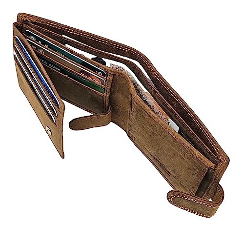 Men's Genuine Leather Wallet with RFID Blocking | 710 Brown