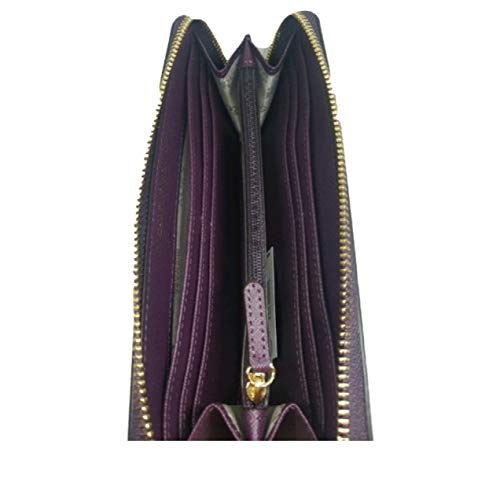 Damson Michael Kors Pebbled Leather Continental Wallet
