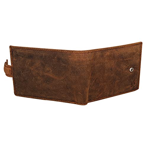 Genuine Leather Men's RFID Blocking Bifold Wallet