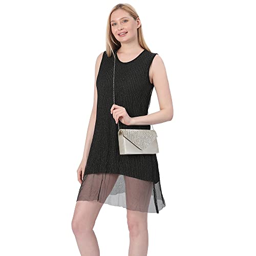 Stunning Satin Diamante Clutch Bag - Elegant Ivory