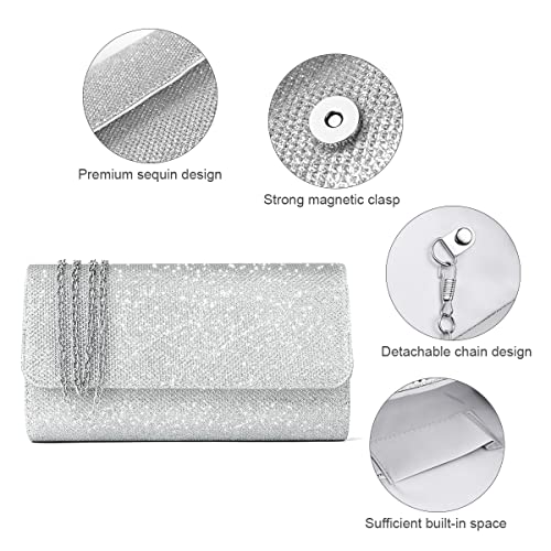 OSDUE Glitter Envelope Clutch: Elegant Sequins Ladies Evening Bag