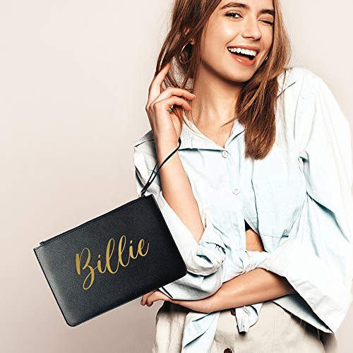 Gold Custom Name Clutch Bag - Personalized Designer Gift