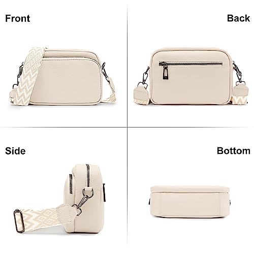 TIAASTAP Leather Crossbody Bag - Beige