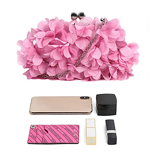 Floral Clutch Purse Evening Handbag Girls Chain Crossbody