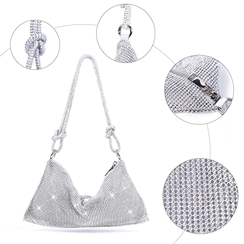 Rhinestone Crossbody Clutch: Sparkly Evening Bag for Women