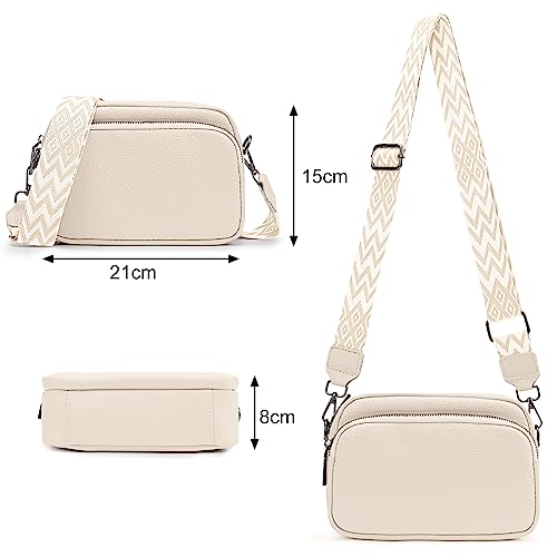 TIAASTAP Leather Crossbody Bag - Beige