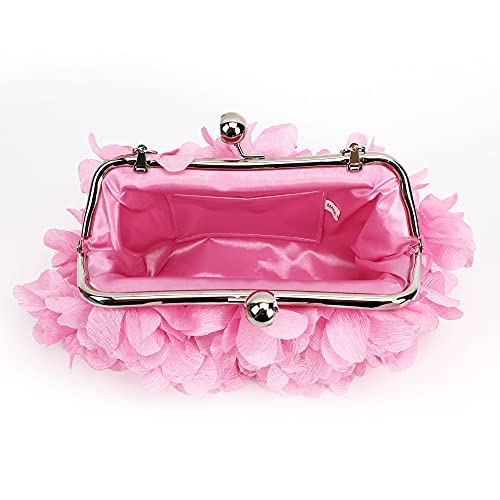 Floral Clutch Purse Evening Handbag Girls Chain Crossbody