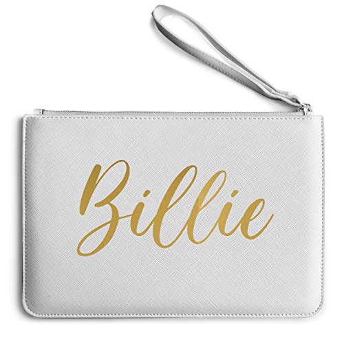Gold Custom Name Clutch Bag - Personalized Designer Gift