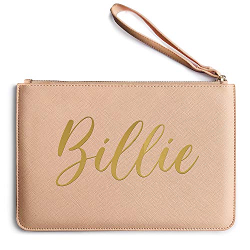 Gold Custom Name Clutch Bag - Personalized Designer Gift