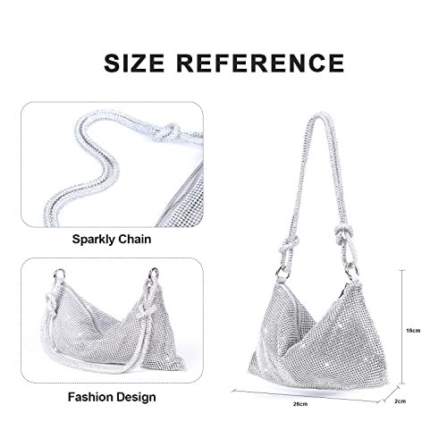 Rhinestone Crossbody Clutch: Sparkly Evening Bag for Women