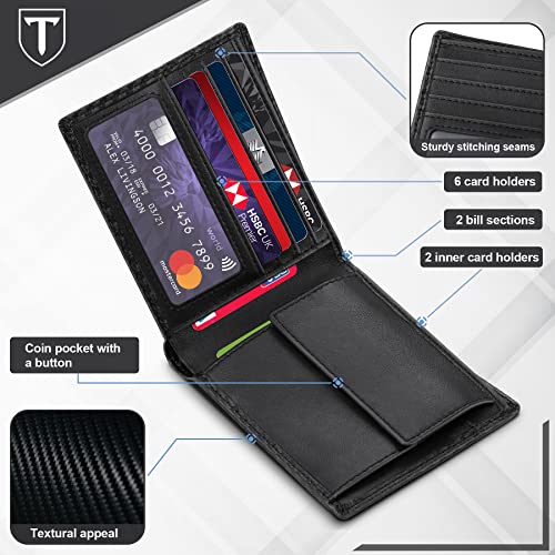 TEEHON® Men's Leather Wallet with RFID Blocking