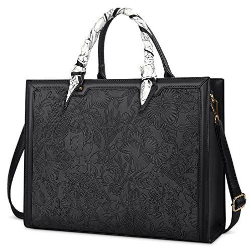 NUBILY Designer Laptop Handbag for Women - Black