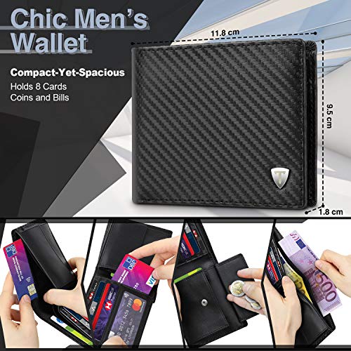 TEEHON® Men's Leather Wallet with RFID Blocking