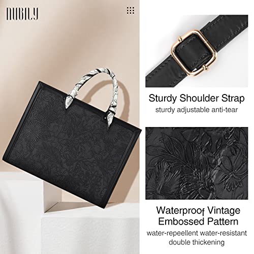 NUBILY Designer Laptop Handbag for Women - Black