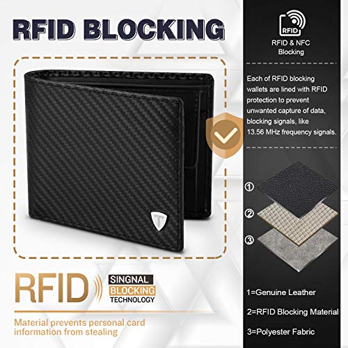 TEEHON® Men's Leather Wallet with RFID Blocking