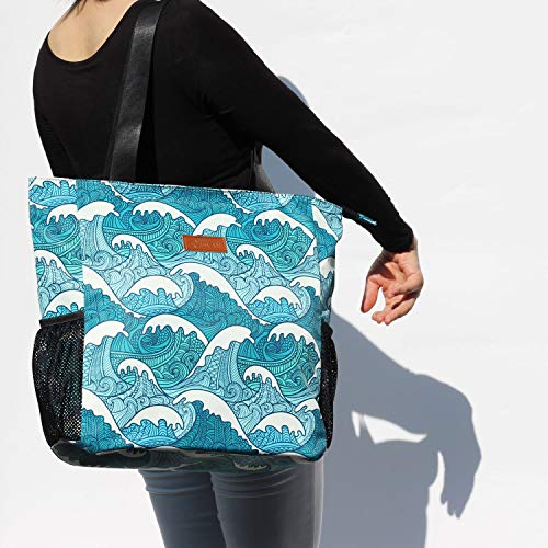 ESVAN Large Water-Resistant Tote Bag for Daily Use