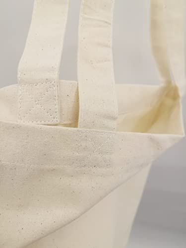 Large Cotton Tote Bags, Plain Natural Reusable Shopper