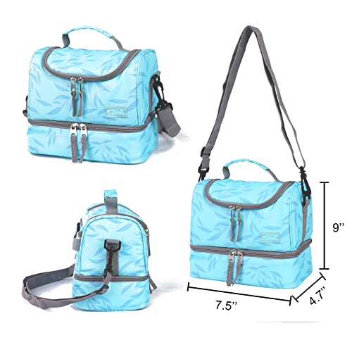 Tilami Koala Double Handle Rolling Backpack with Lunch Bag