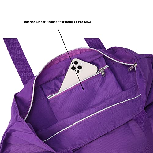 SAVERRY Large Designer Foldable Nylon Tote Bag