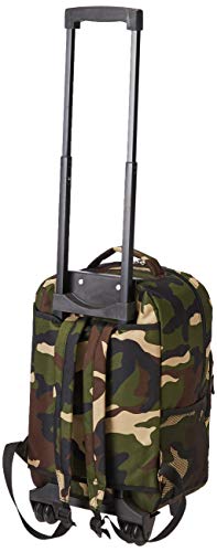 Camouflage 17-Inch Rockland Double Handle Rolling Backpack