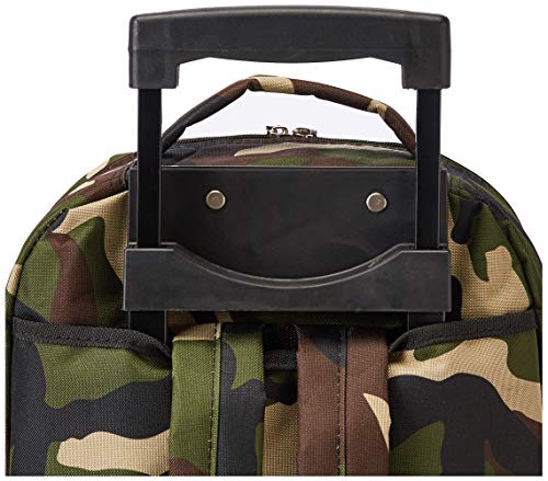 Camouflage 17-Inch Rockland Double Handle Rolling Backpack