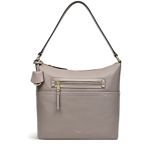 RADLEY London Espresso Grey Grained Leather Shoulder Handbag