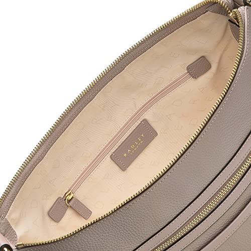 RADLEY London Espresso Grey Grained Leather Shoulder Handbag