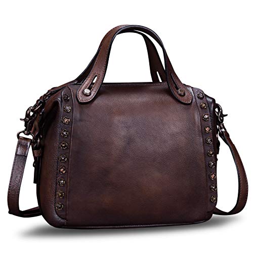 Designer Vintage Style Genuine Leather Handbags for Ladies