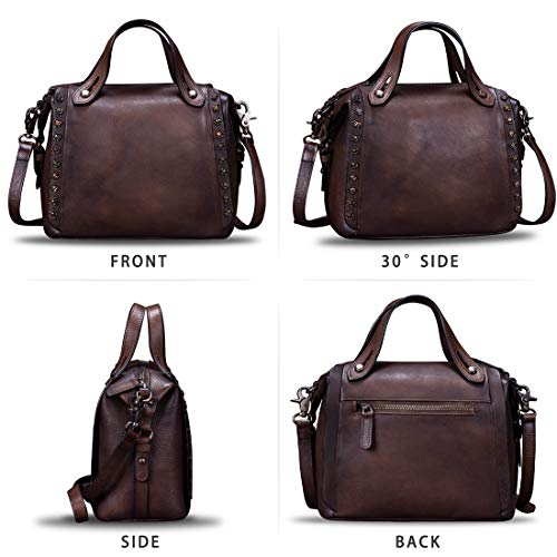 Designer Vintage Style Genuine Leather Handbags for Ladies