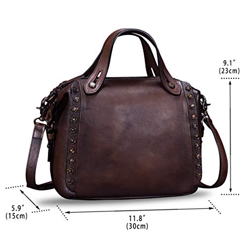 Designer Vintage Style Genuine Leather Handbags for Ladies