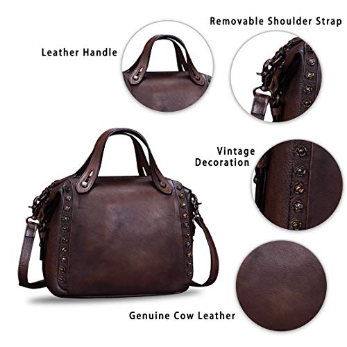Designer Vintage Style Genuine Leather Handbags for Ladies