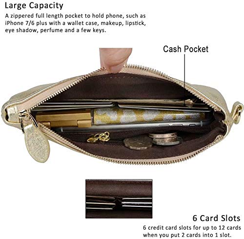 Befen Small Genuine Leather Clutch for Women