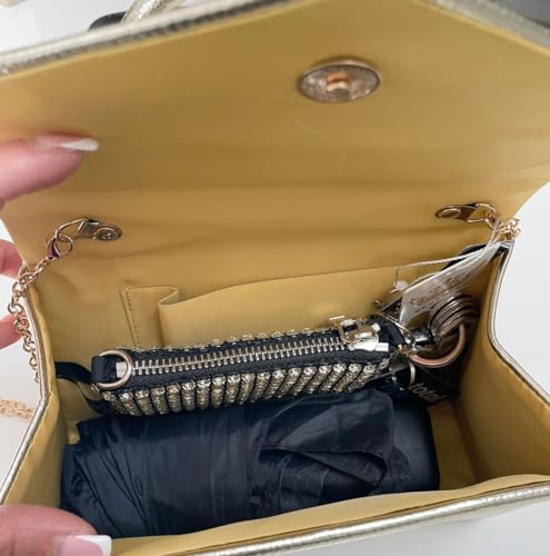Gold Top Handle Clutch - LeahWard Designer Handbag