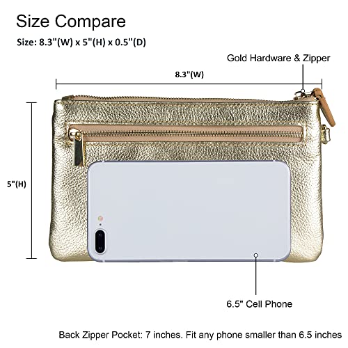 Befen Small Genuine Leather Clutch for Women
